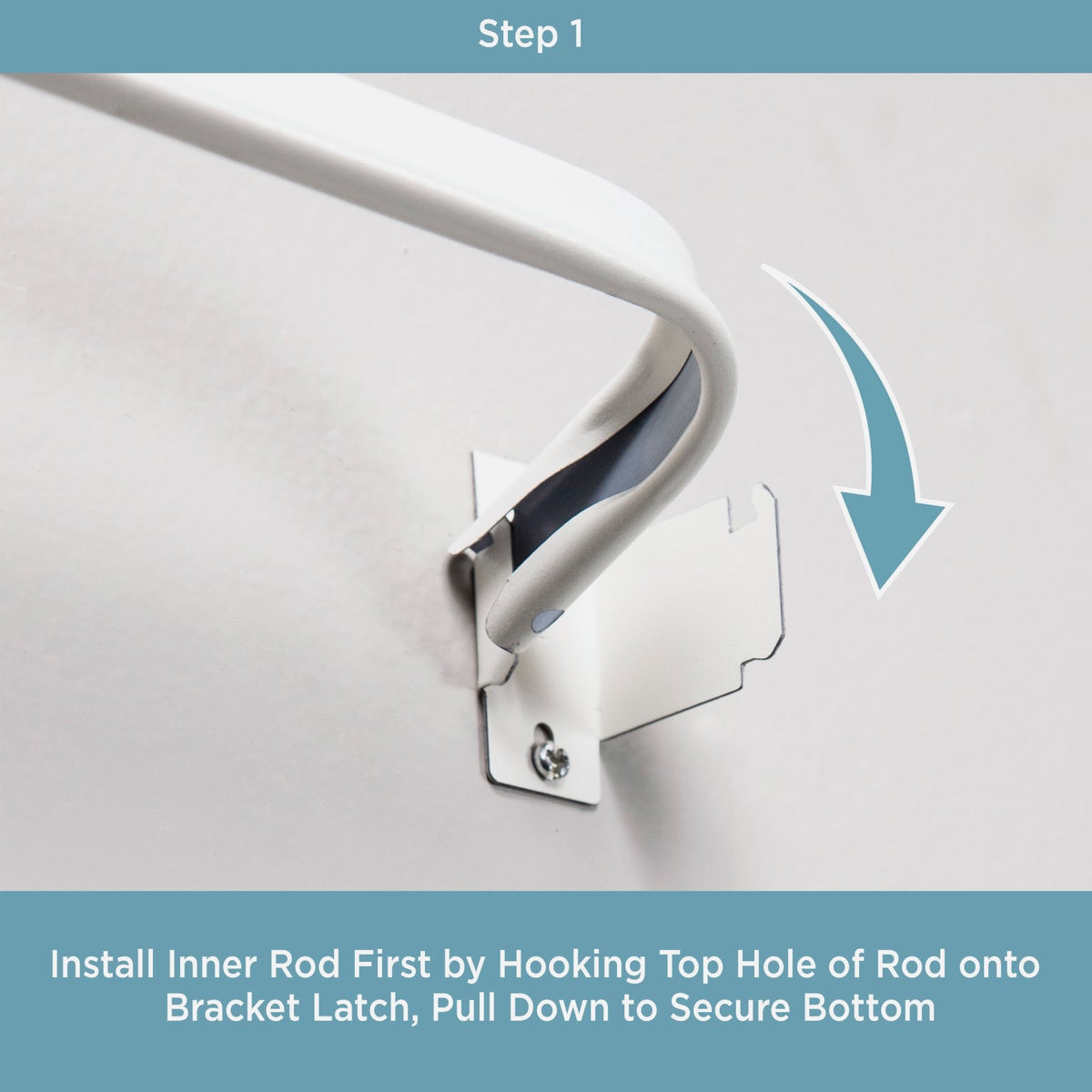 Kenney 28 In. To 48 In. Double White Curtain Rod Image 4