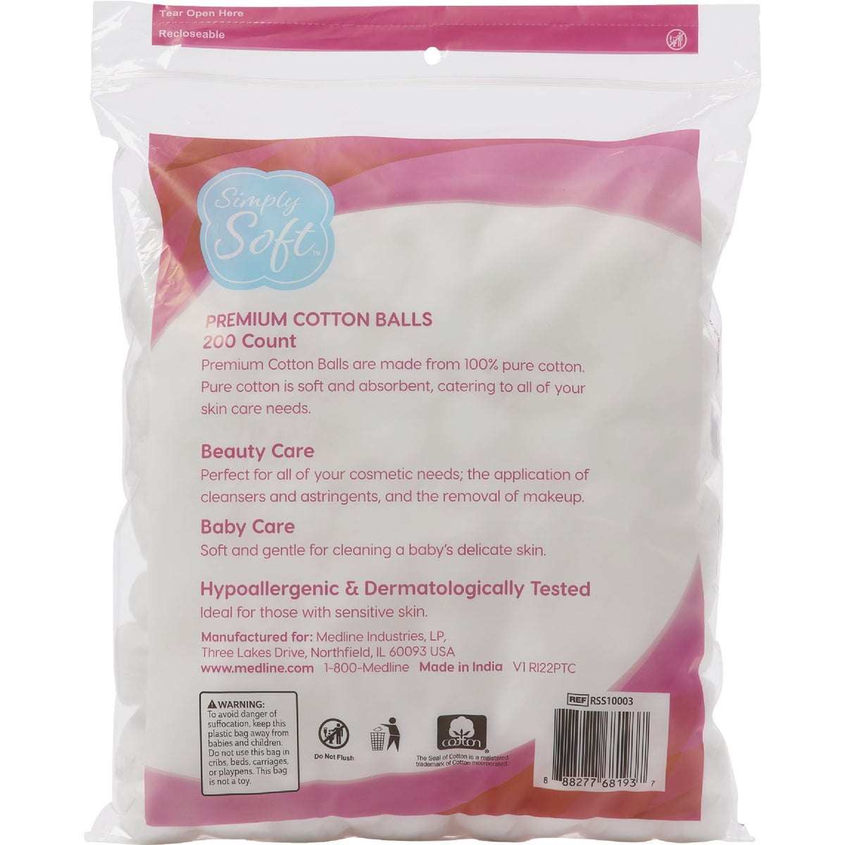 Simply Soft Premium Jumbo Cotton Balls (200-Count) Image 4