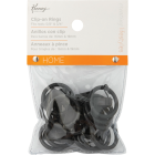 Kenney 5/8 In. To 3/4 In. Clip Curtain Ring, Black (14-Pack) Image 2