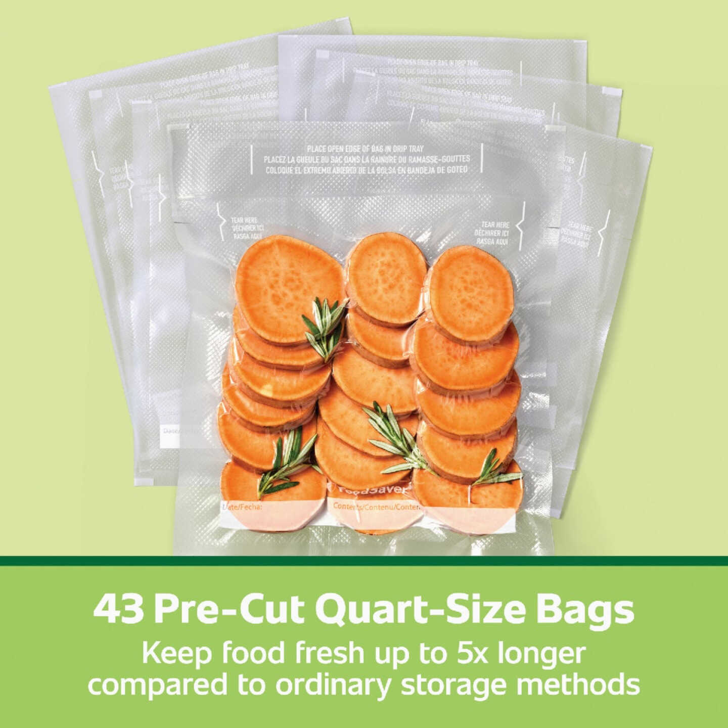 FoodSaver 1 Qt. Pre-Cut Bag (43-Ct.) Image 7