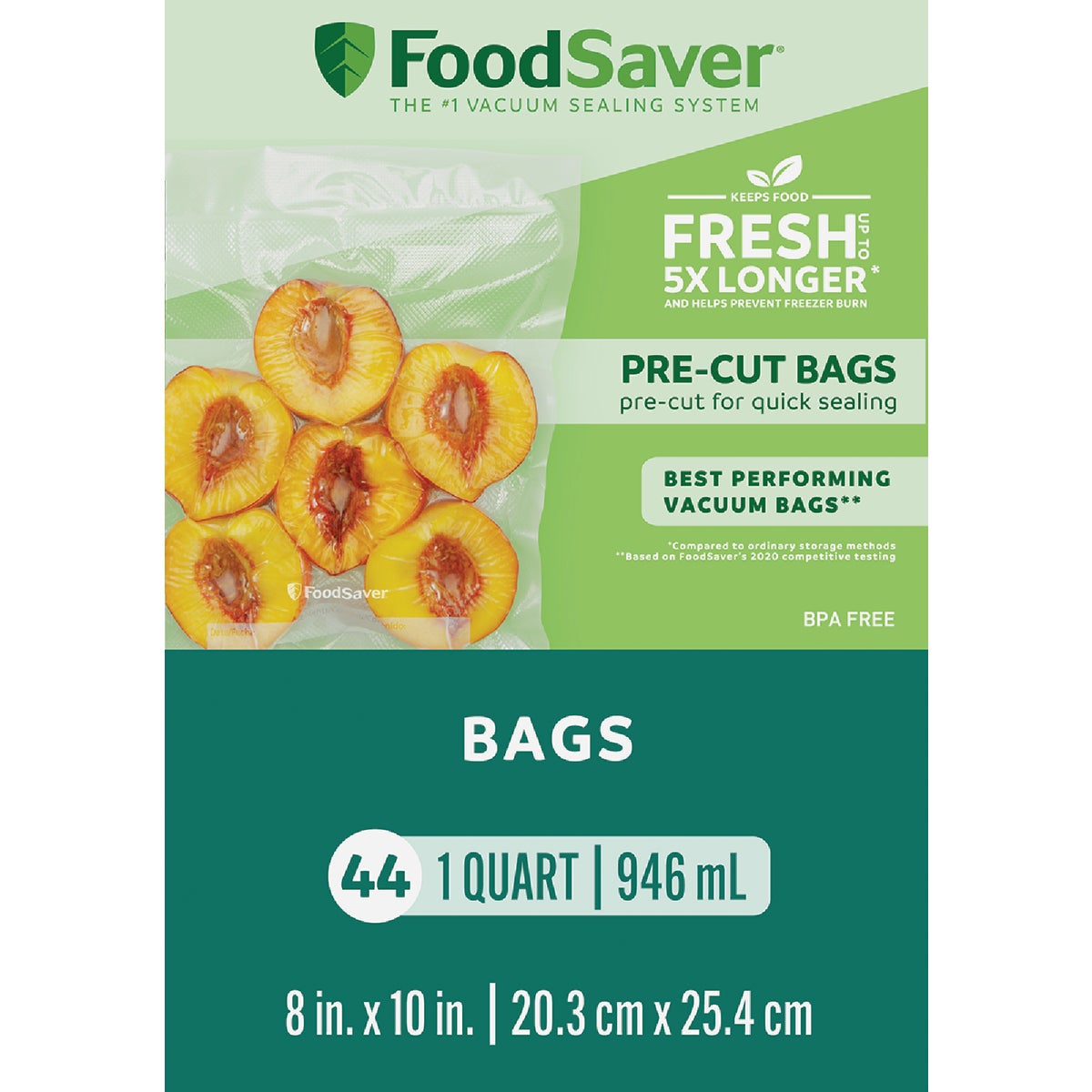FoodSaver 1 Qt. Pre-Cut Bag (43-Ct.)