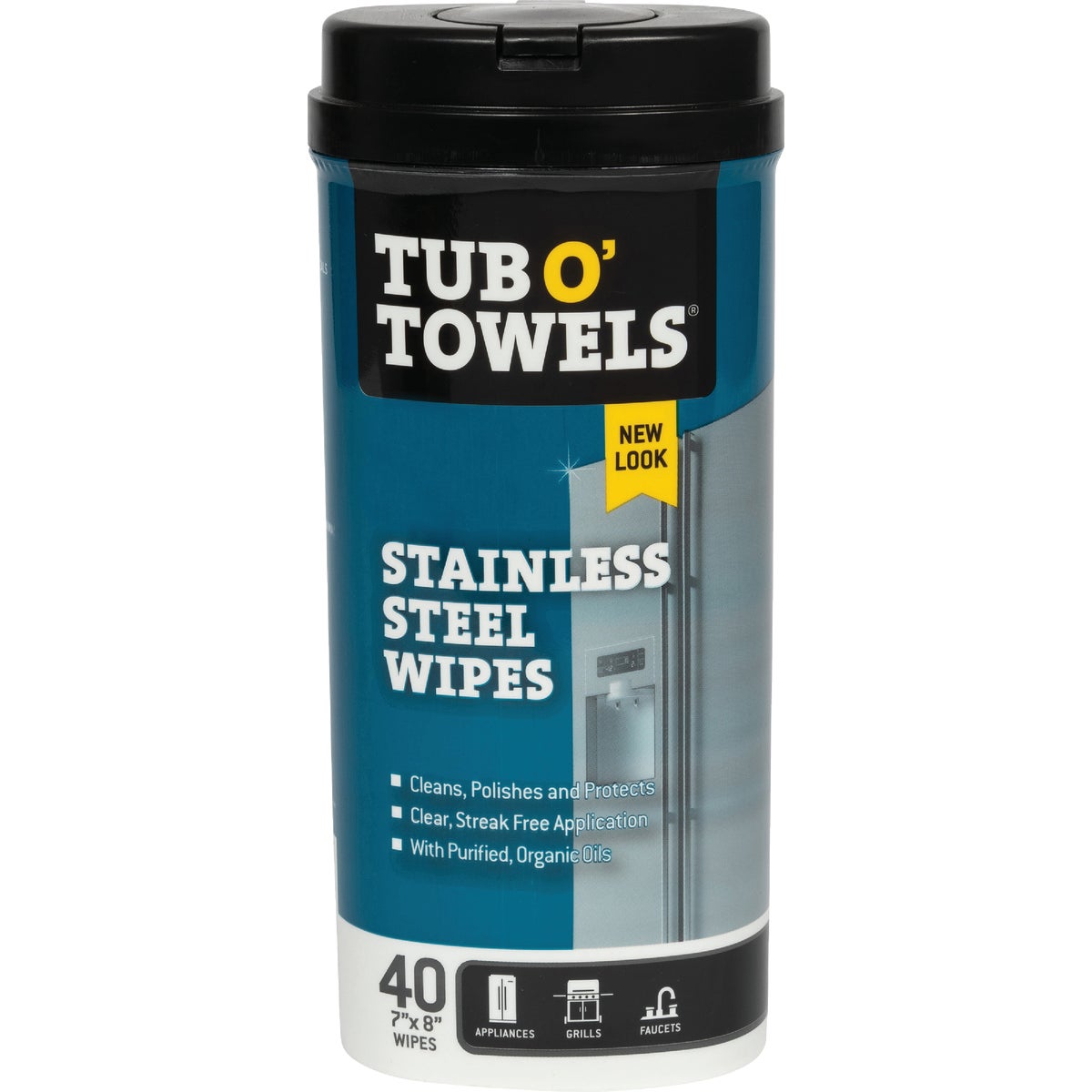 Tub O' Towels Stainless Steel Wipes (40-Count)