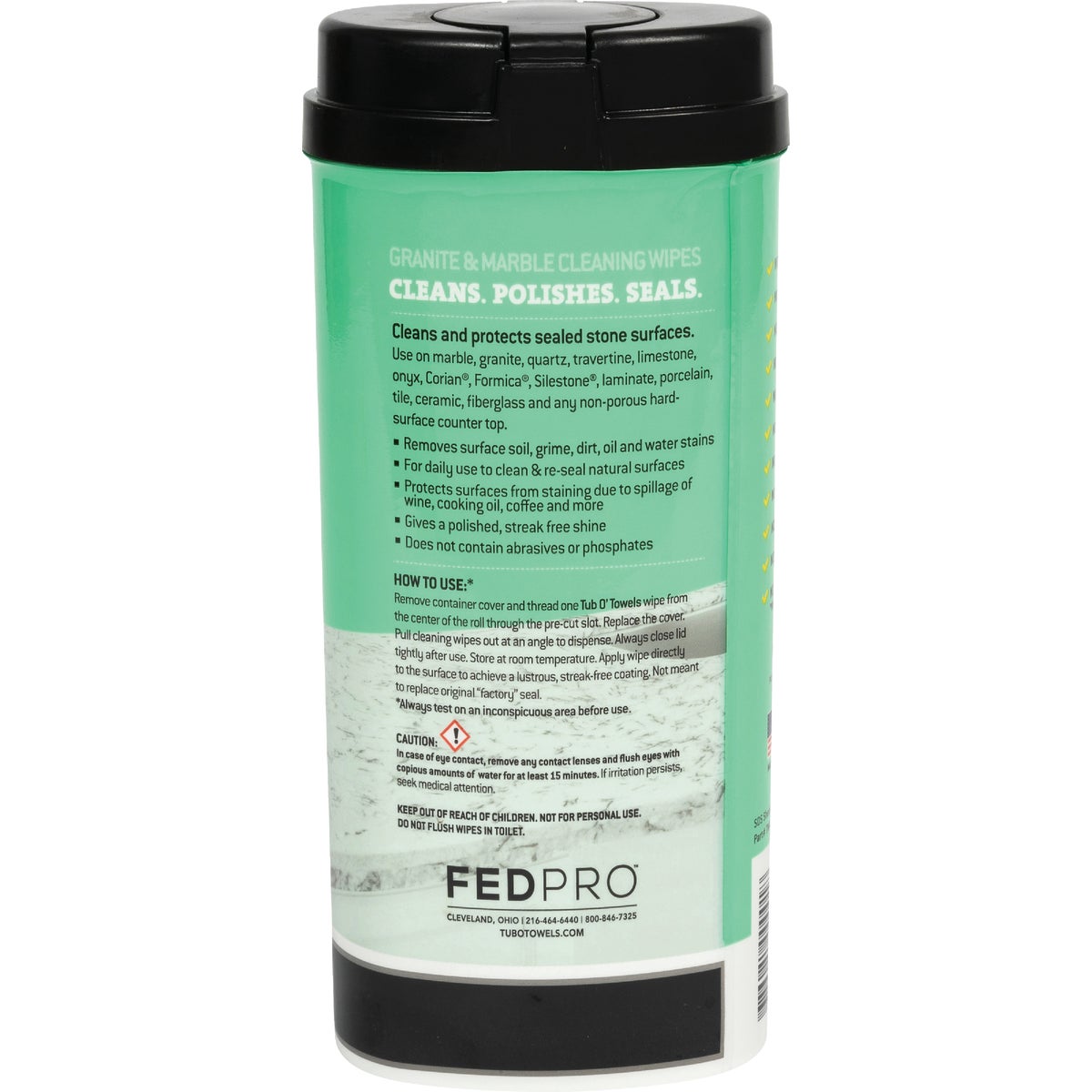 Tub O' Towels Granite & Marble Wipes (40-Count) Image 3