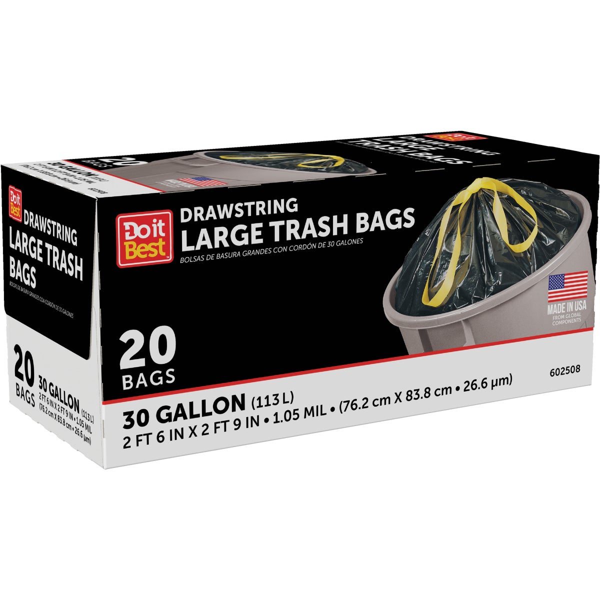 Do it Best 30 Gal. Large Black Trash Bag (20-Count) Image 3