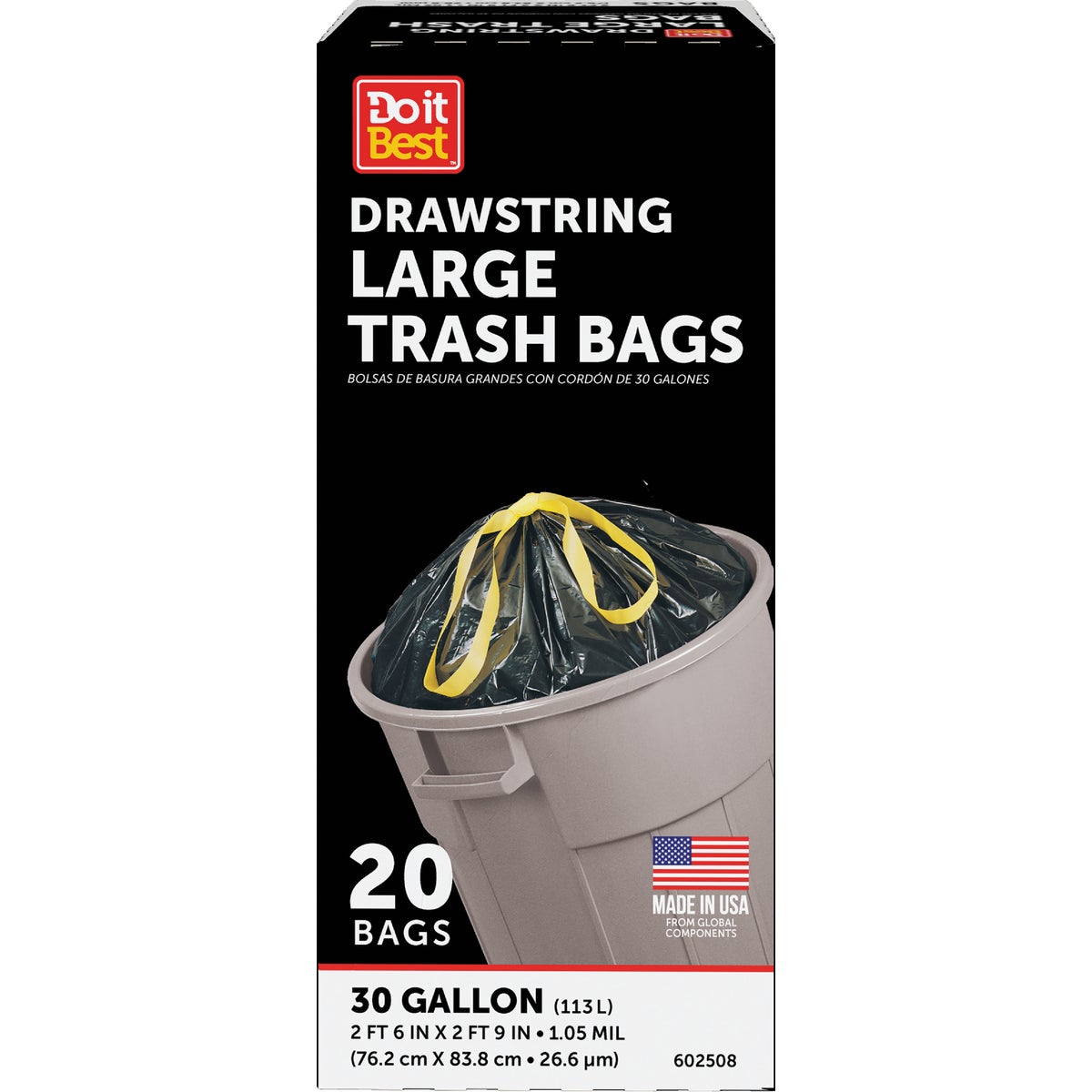 Do it Best 30 Gal. Large Black Trash Bag (20-Count) Image 2