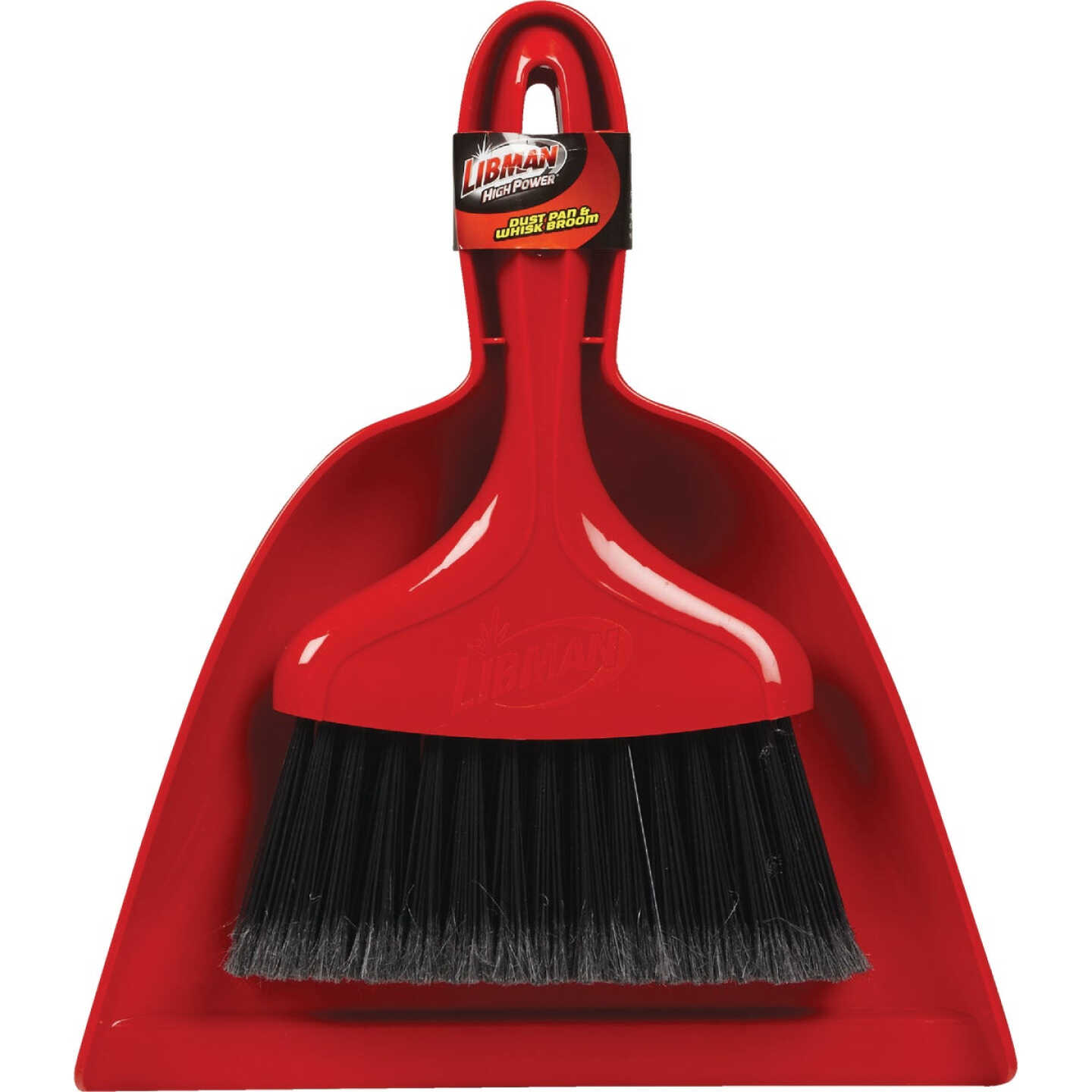Libman 7 In. Poly Whisk Broom with Dust Pan, Black Bristles Image 2