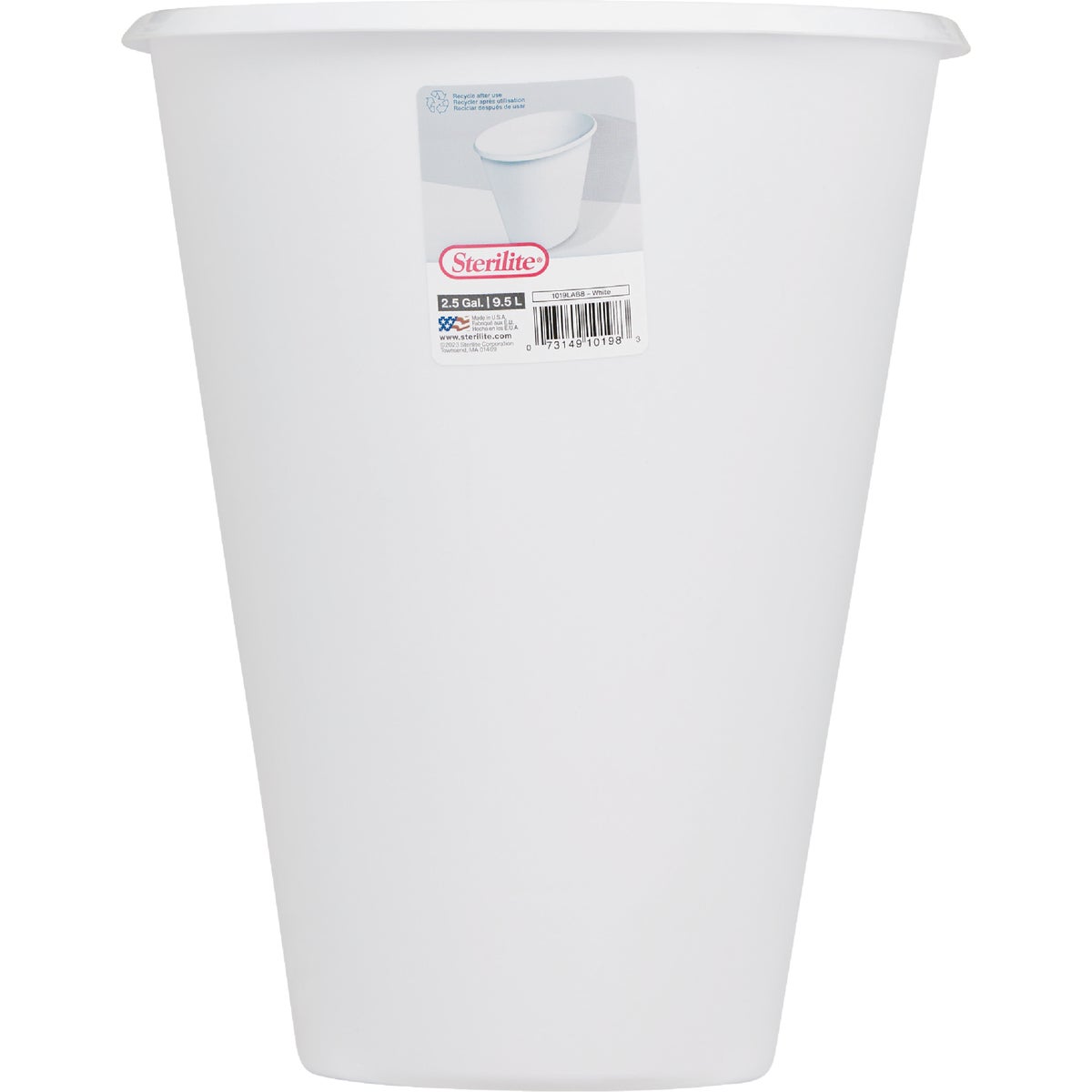 Sterilite 2.5 Gallon Wastebasket Image 2
