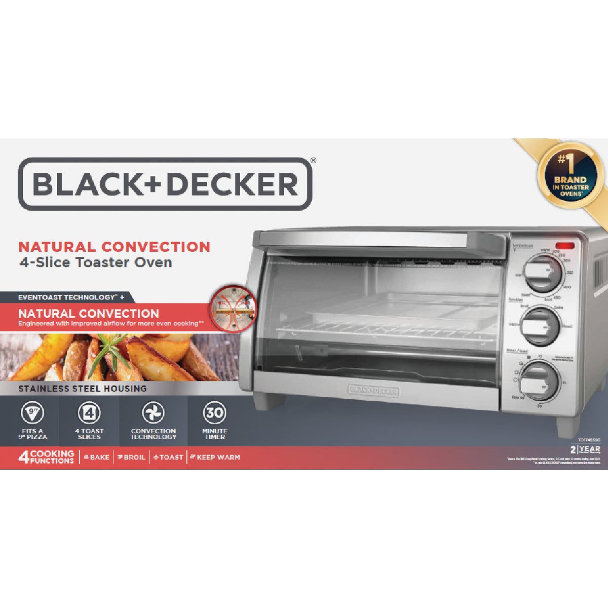 Black & Decker 4-Slice Natural Convection Toaster Oven Image 2