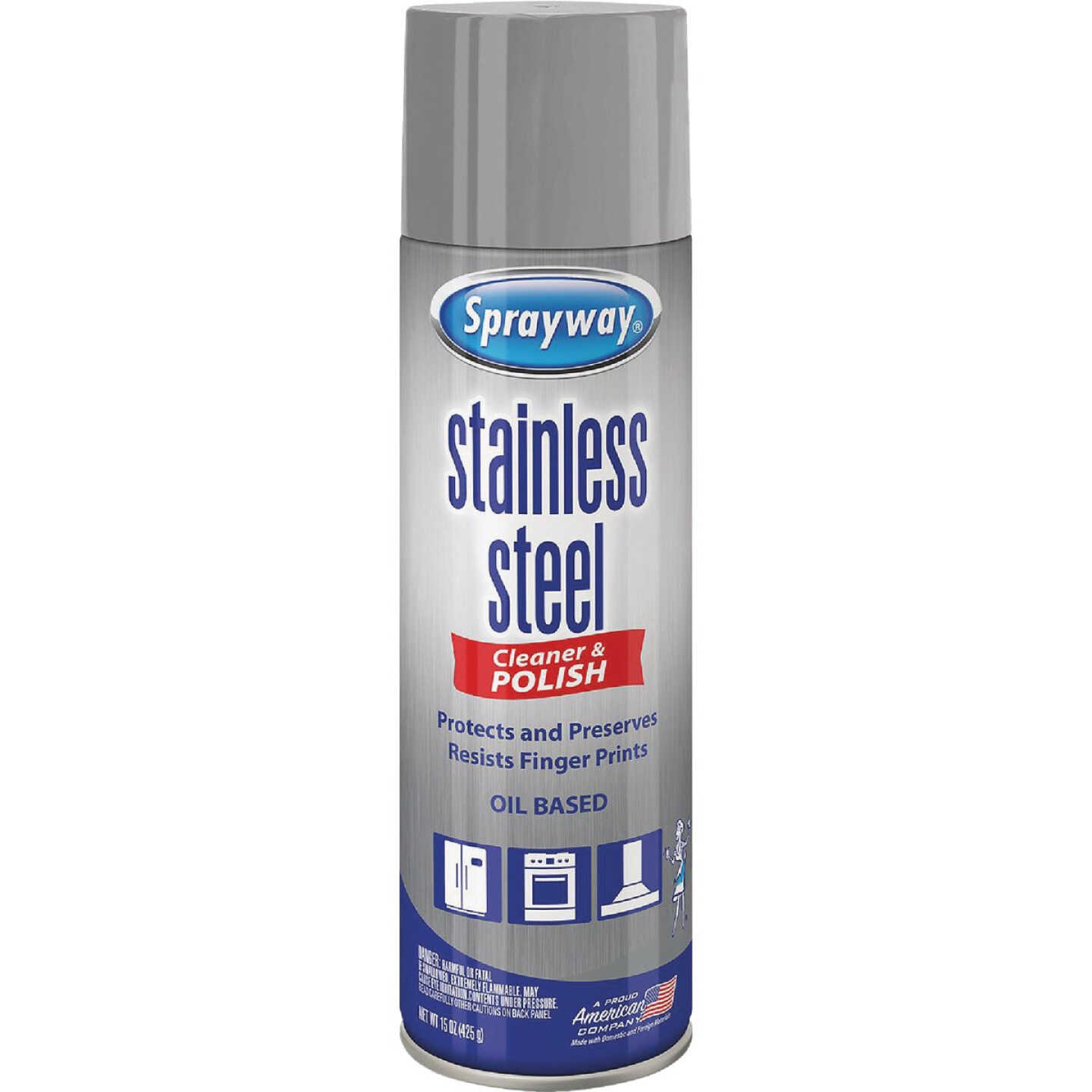 Sprayway 15 Oz. Silicone Formula Stainless Steel Cleaner & Polish Image 1