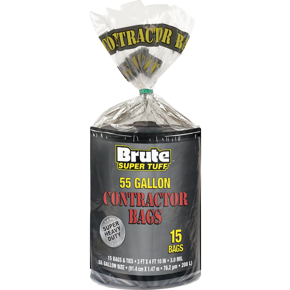 Brute Super Tuff 55 Gal. Contractor Black Drum Liner (15-Count)