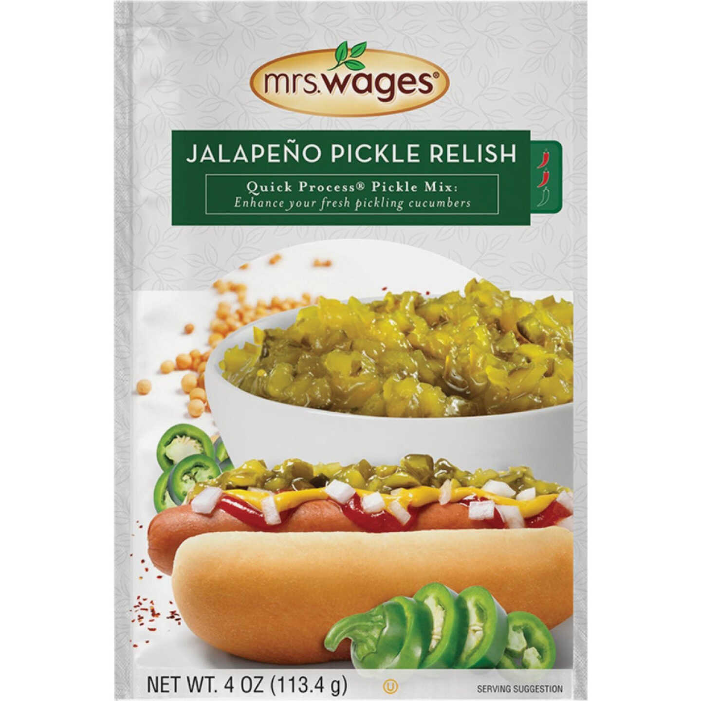 Mrs. Wages Quick Process 4 Oz. Jalapeno Pickle Relish Pickling Mix Image 1