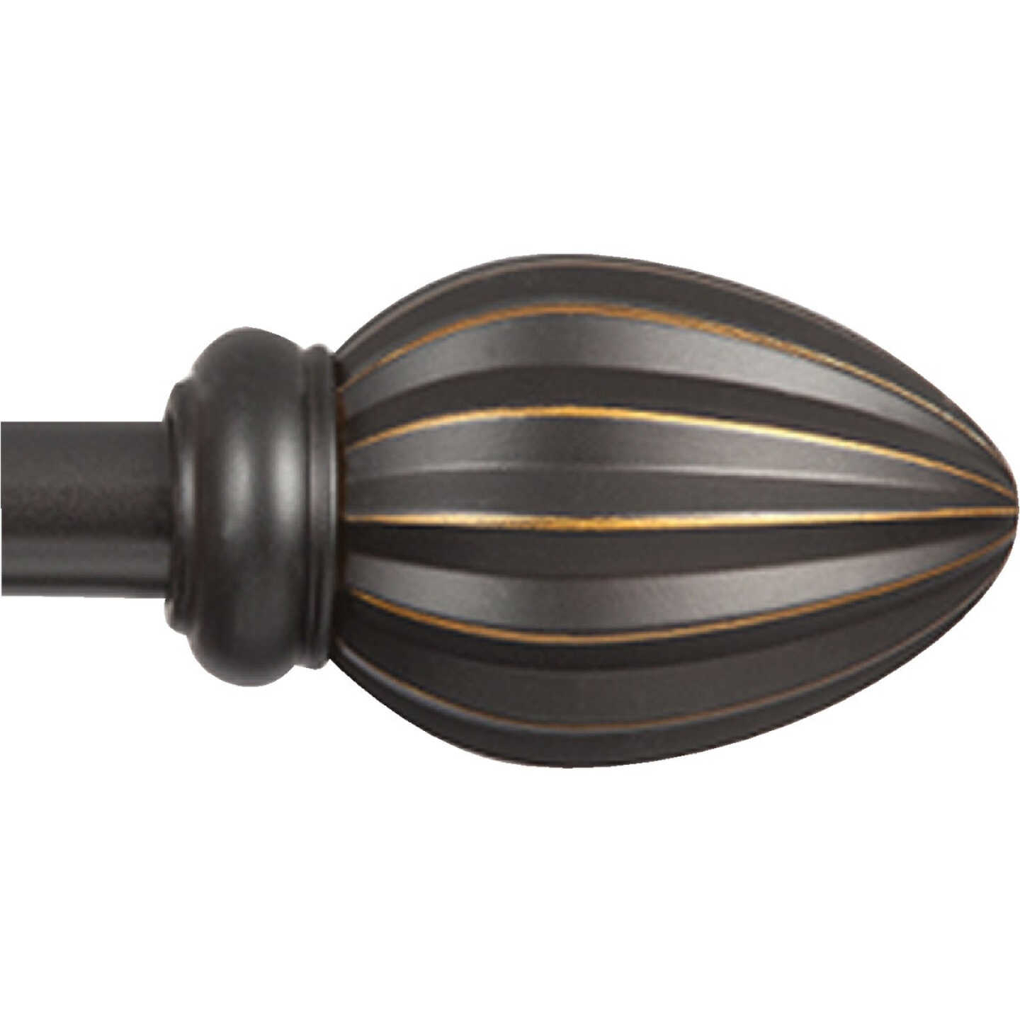 Kenney Fast Fit Bailey 36 In. To 66 In. 5/8 In. Oil Rubbed Bronze Curtain Rod Image 1