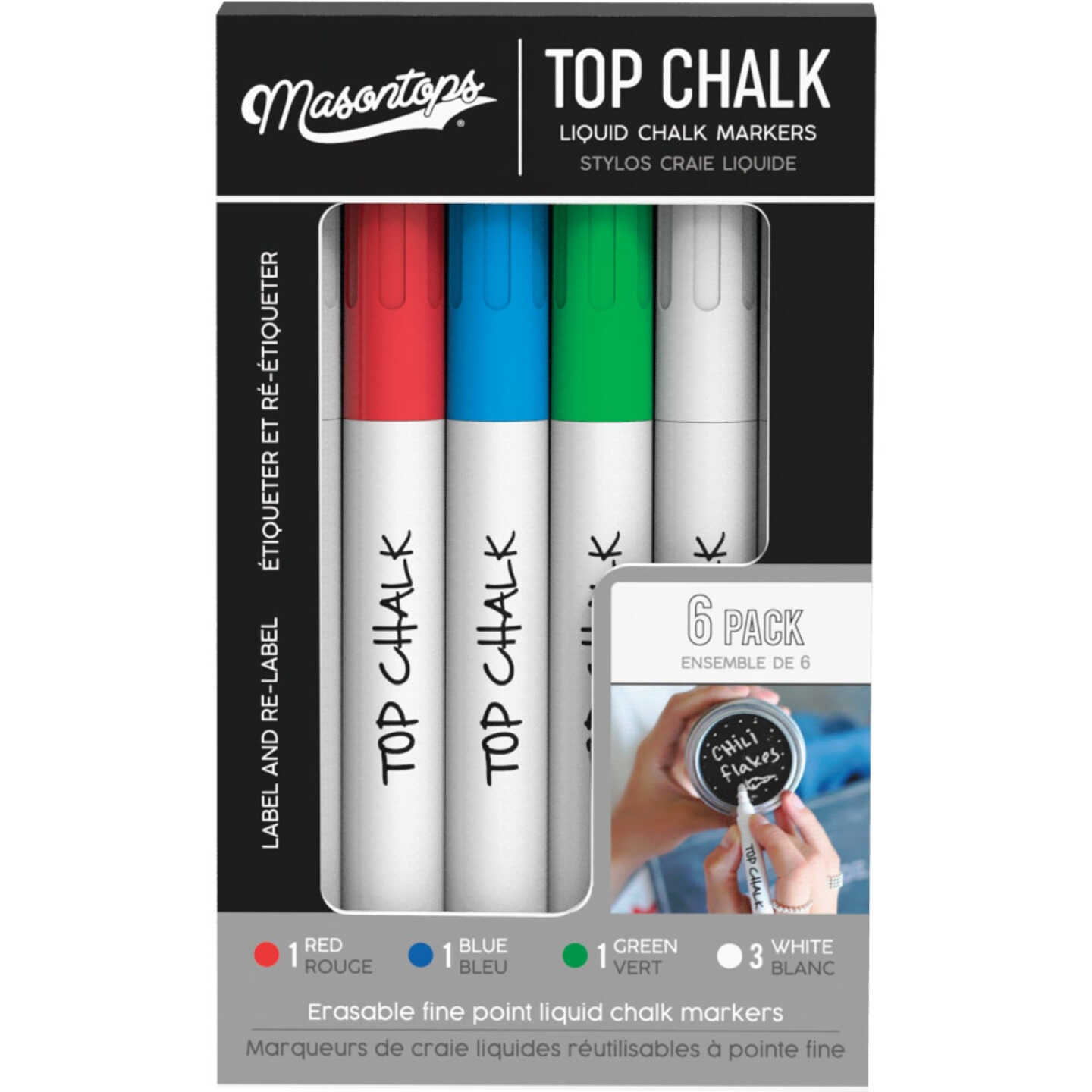 Masontops Liquid Chalk for Canning Lids (6-Count) Image 1