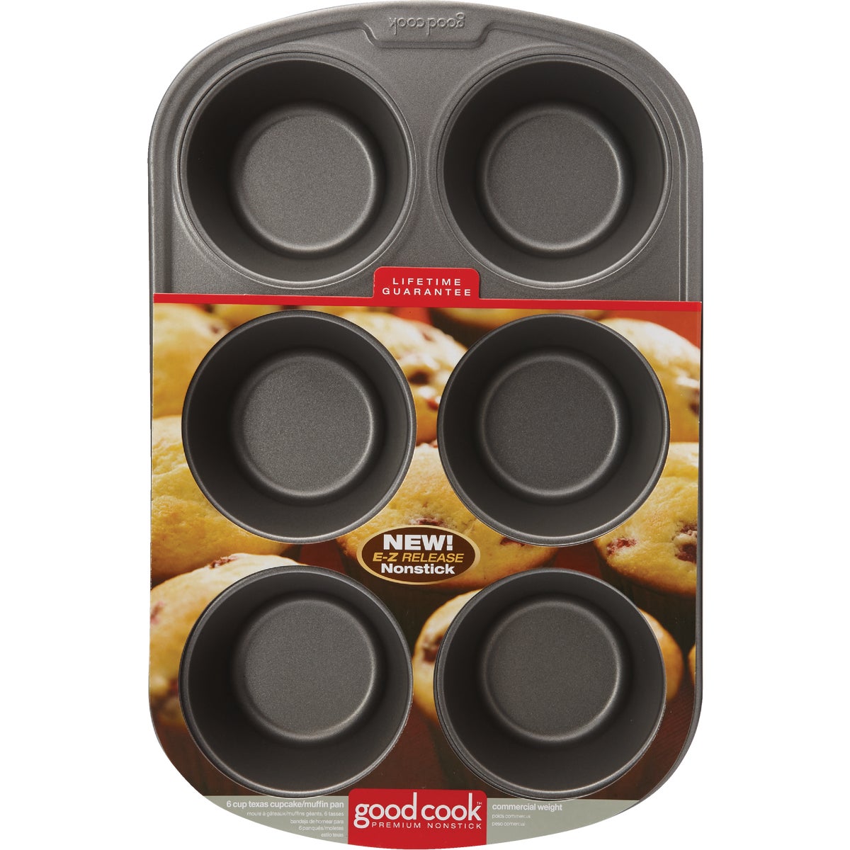 Goodcook 6-Cup Texas Size Non-Stick Muffin Pan Image 2