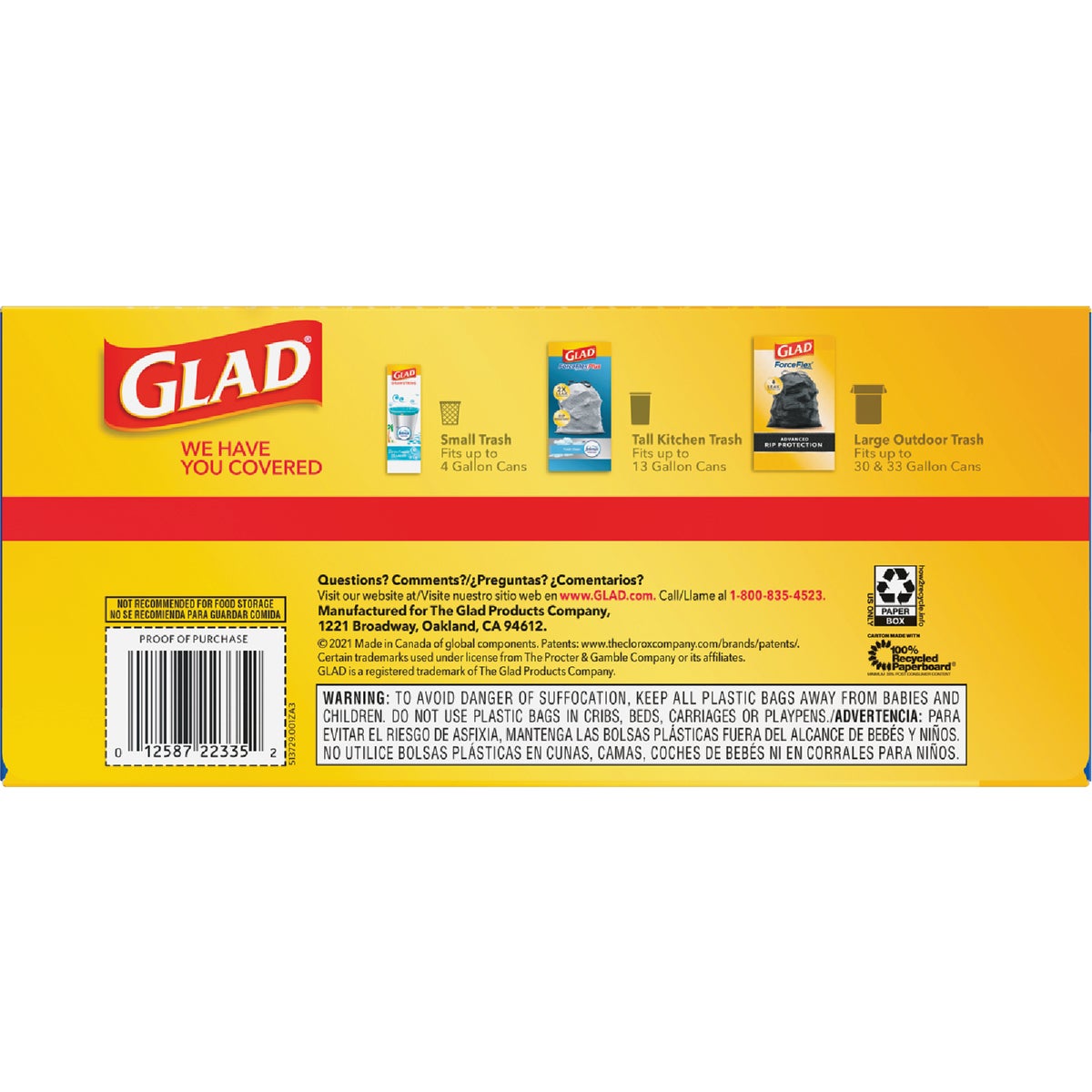Glad Recycling 30 Gal. Large Blue Trash Bag (28-Count) Image 2