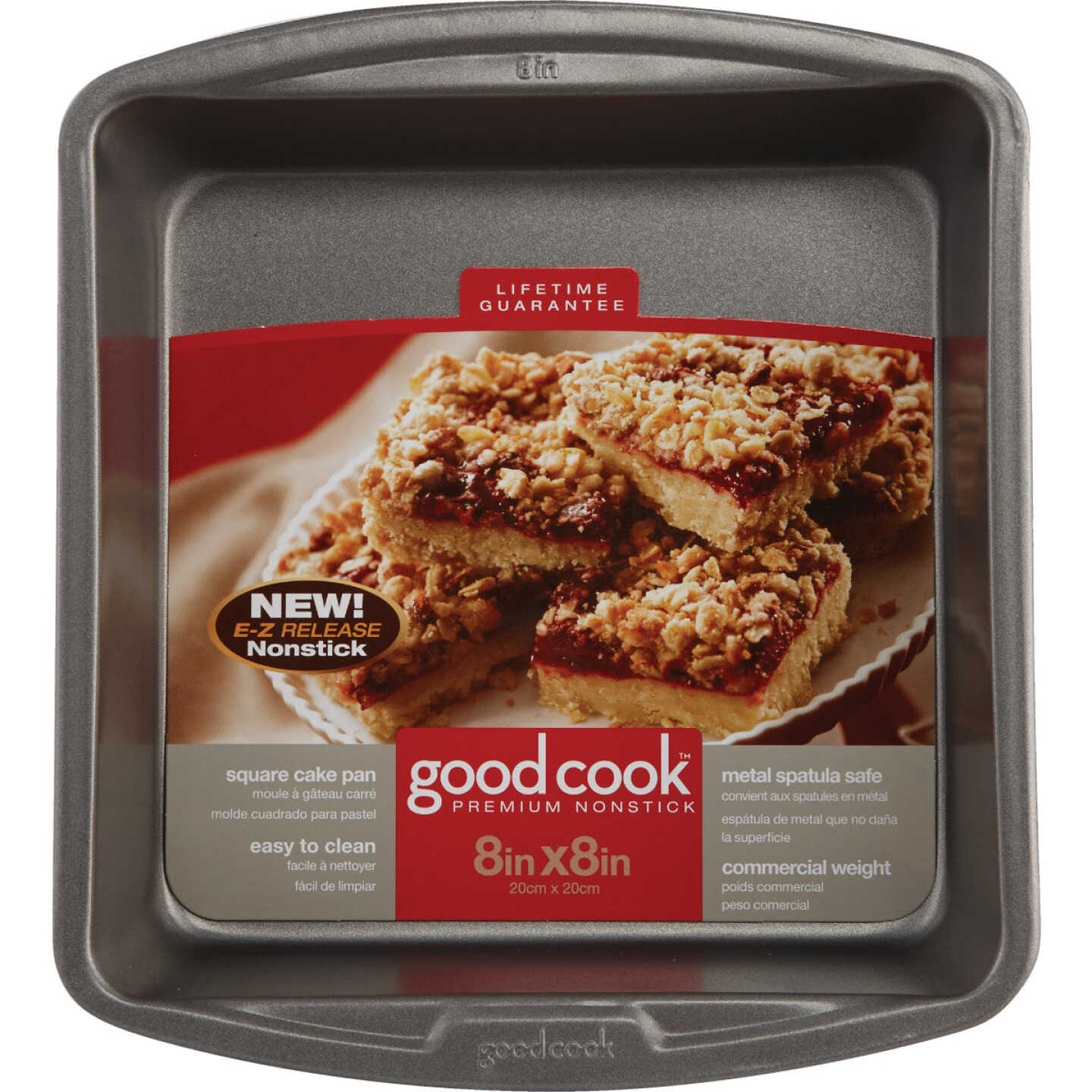 Goodcook 8 In. x 8 In. Square Non-Stick Cake Pan Image 2
