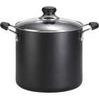 Specialty 8 Qt. Non-Stock Black Stockpot Image 1