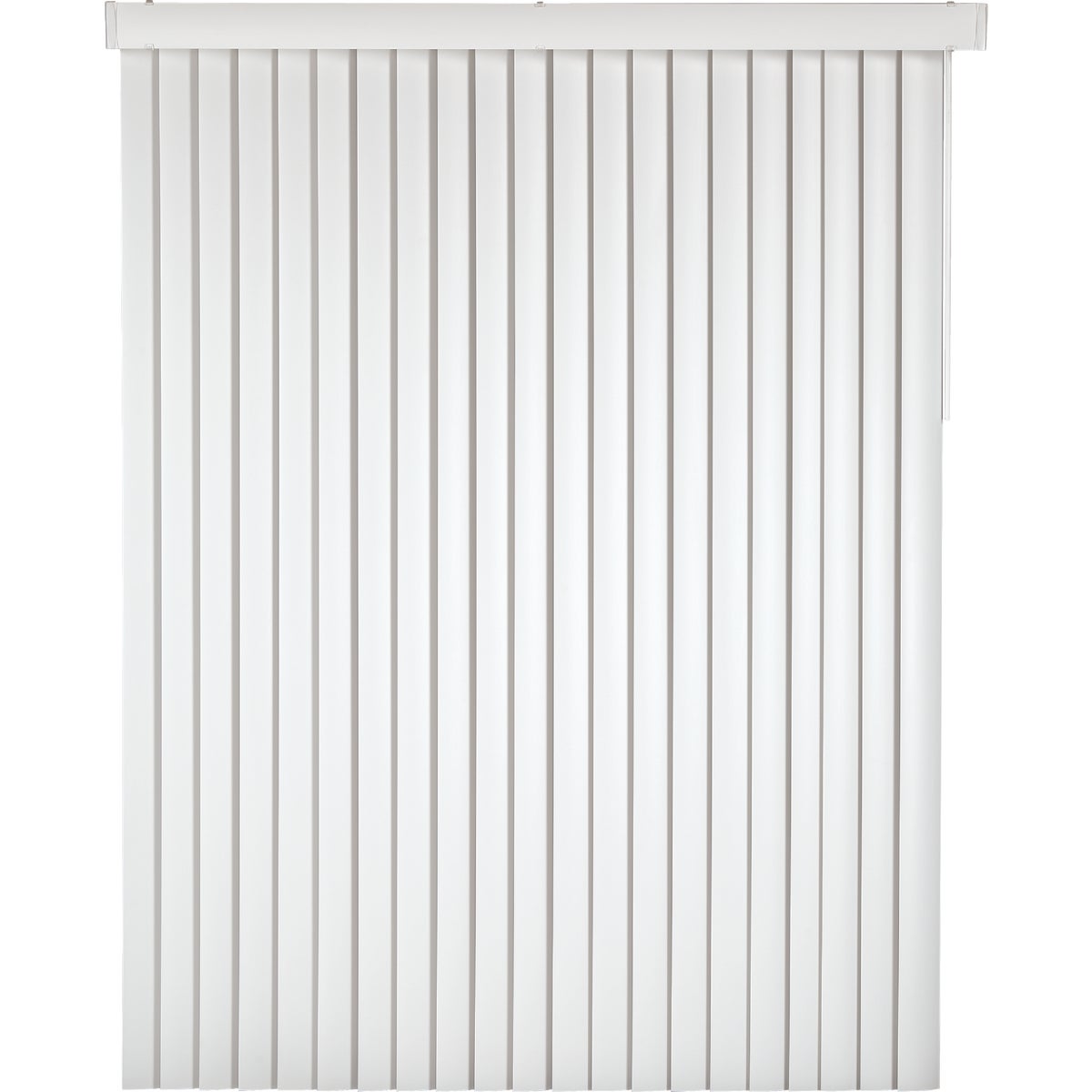 Home Impressions 78 In. x 84 In. x 3.5 In. White Vinyl Light Filtering Vertical Cordless Blind