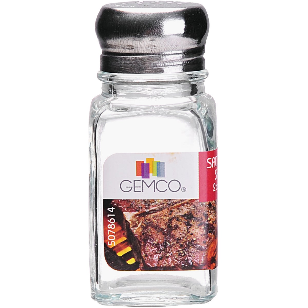 Gemco 2 Oz. Glass Square Salt or Pepper Shaker Image 3