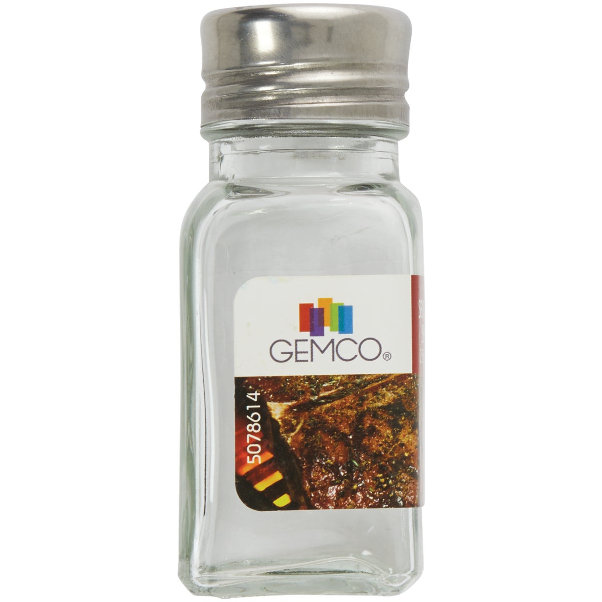 Gemco 2 Oz. Glass Square Salt or Pepper Shaker Image 2