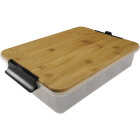 Farberware 11 In. x 16 In. Snacklebox with Bamboo Cutting Board Lid Image 1
