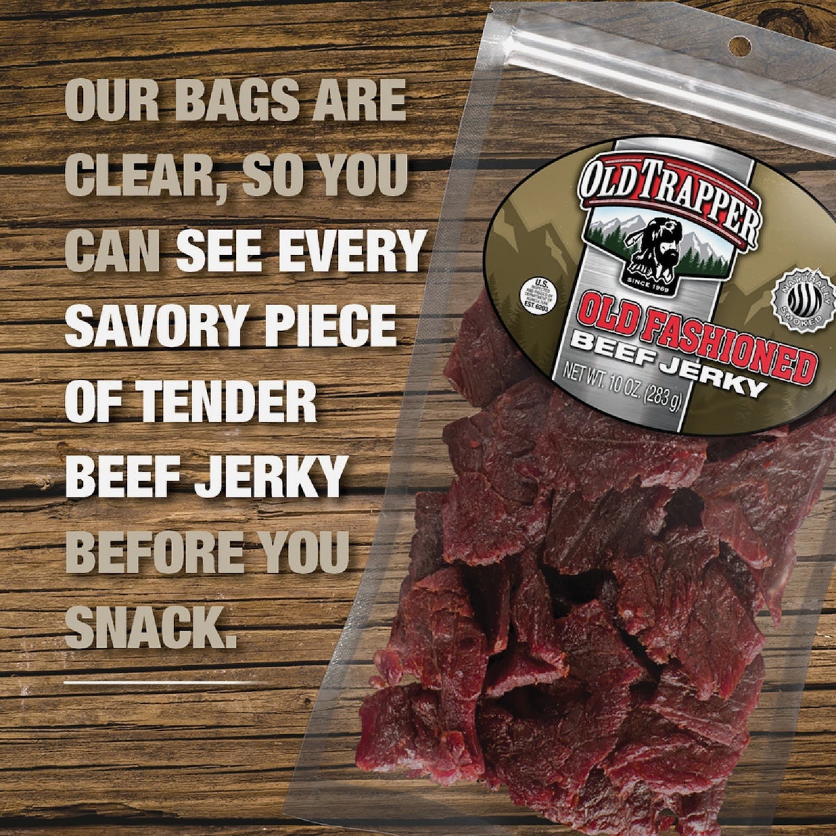 Old Trapper Old Fashioned Kippered Steak Jerky Image 5
