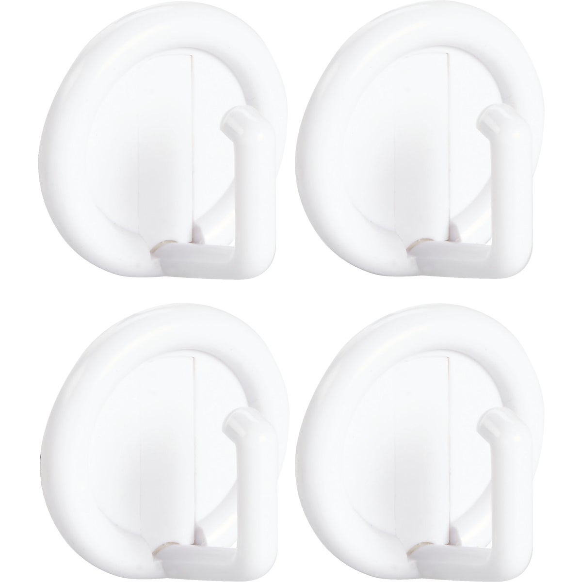 iDesign Axis Utility Round White Adhesive Hook Image 1