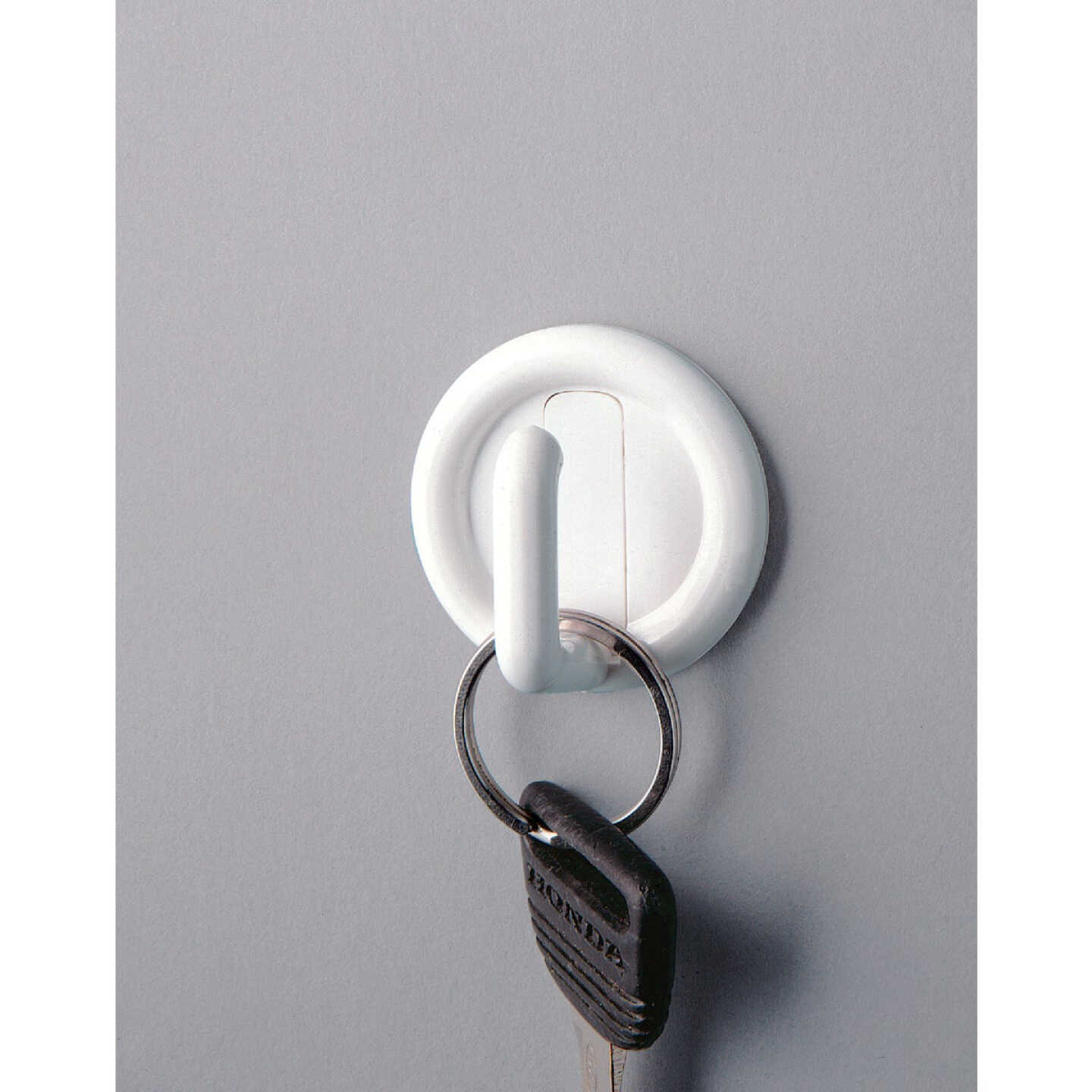 iDesign Axis Utility Round White Adhesive Hook Image 2
