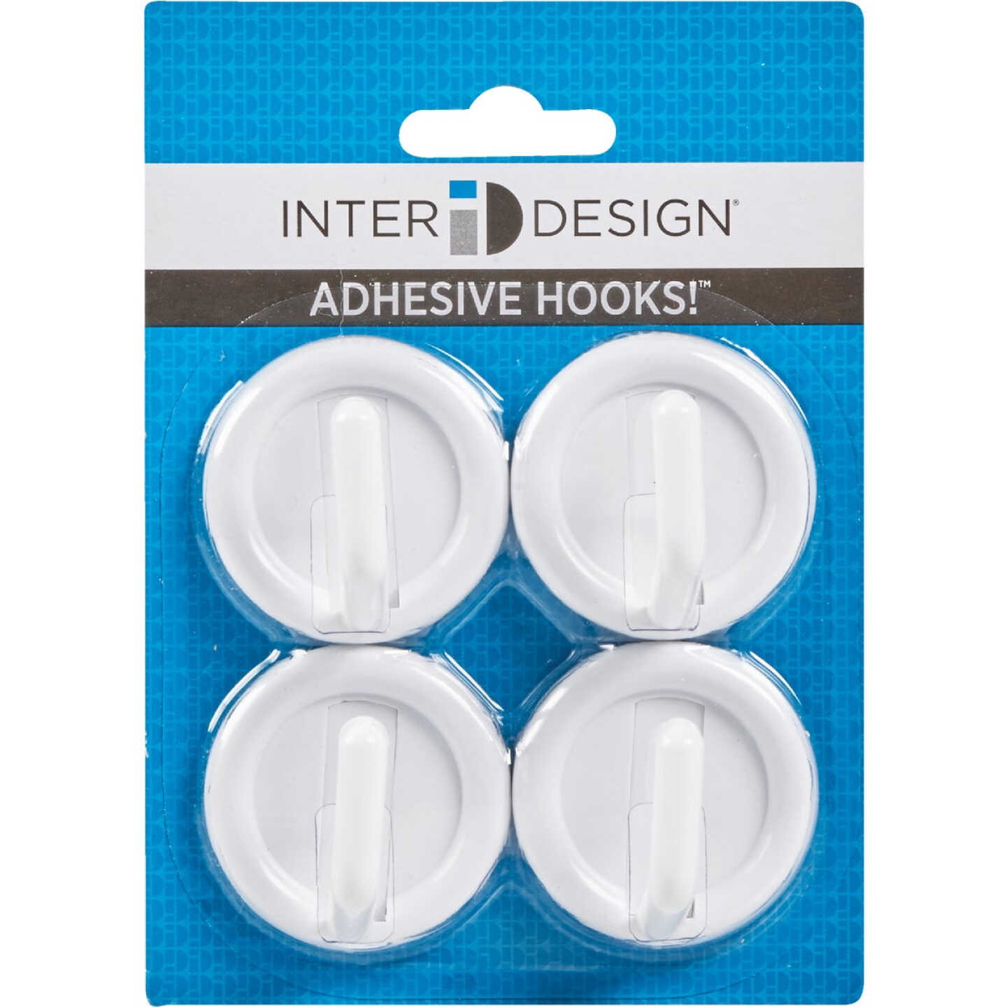 iDesign Axis Utility Round White Adhesive Hook Image 3