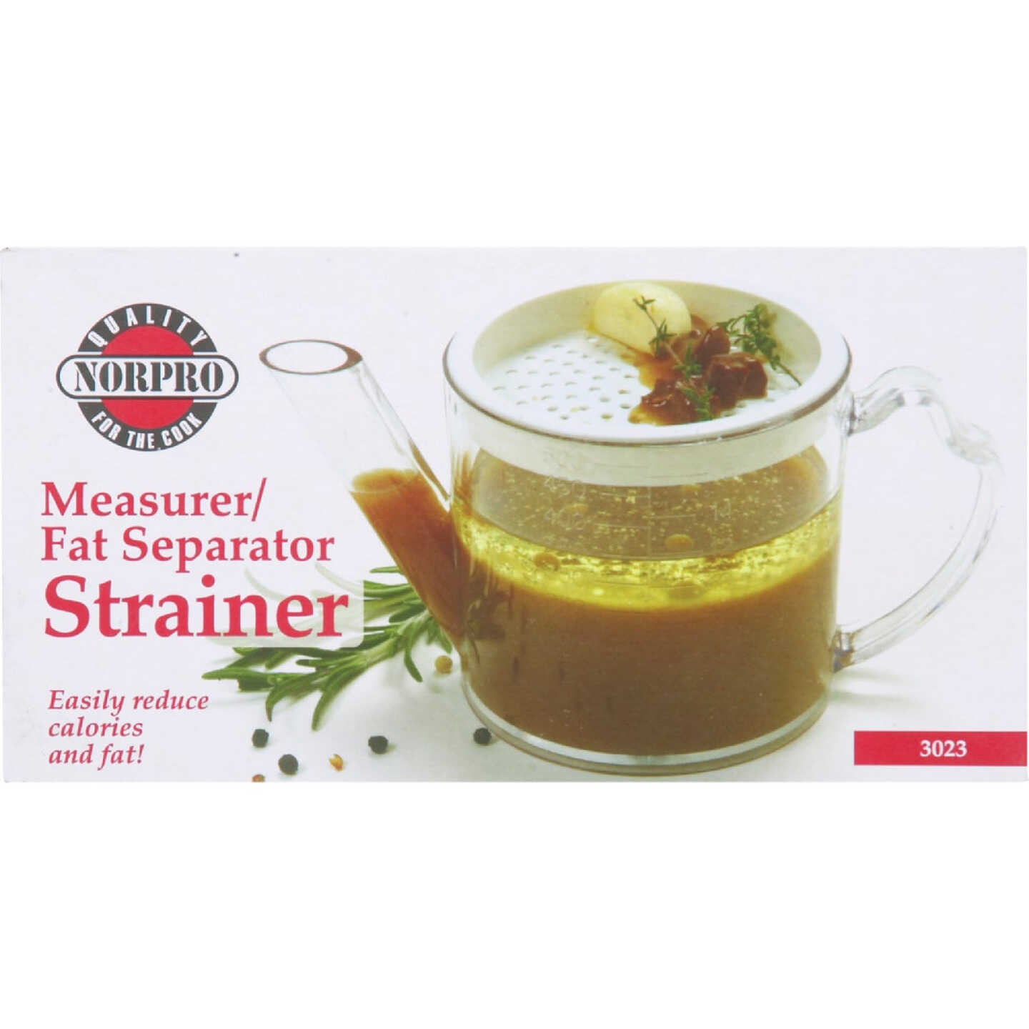 Norpro 2 Cup Clear Plastic Separator & Strainer Measuring Cup Image 2