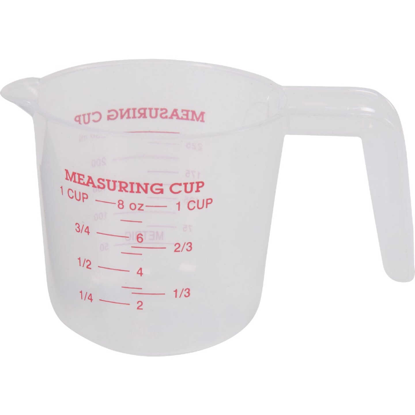 Norpro 1 Cup White Plastic Measuring Cup Image 1