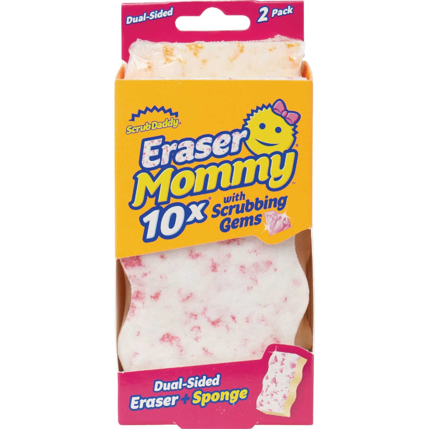Scrub Daddy Eraser Mommy 10x with Scrubbing Germs (2-Pack) Image 1