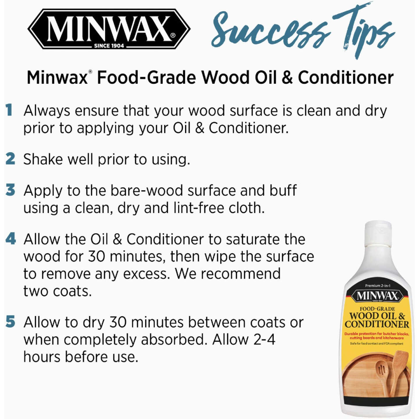 Minwax 12 Oz. Food Grade Oil & Wood Conditioner Image 3