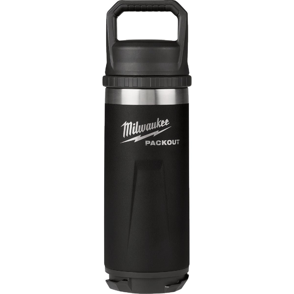 Milwaukee PACKOUT 18 Oz. Black Insulated Bottle with Chug Lid Image 1