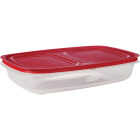 Rubbermaid EasyStore 28.8 C. Clear Rectangular Food Storage Container with Lid Image 4