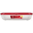 Rubbermaid EasyStore 28.8 C. Clear Rectangular Food Storage Container with Lid Image 1