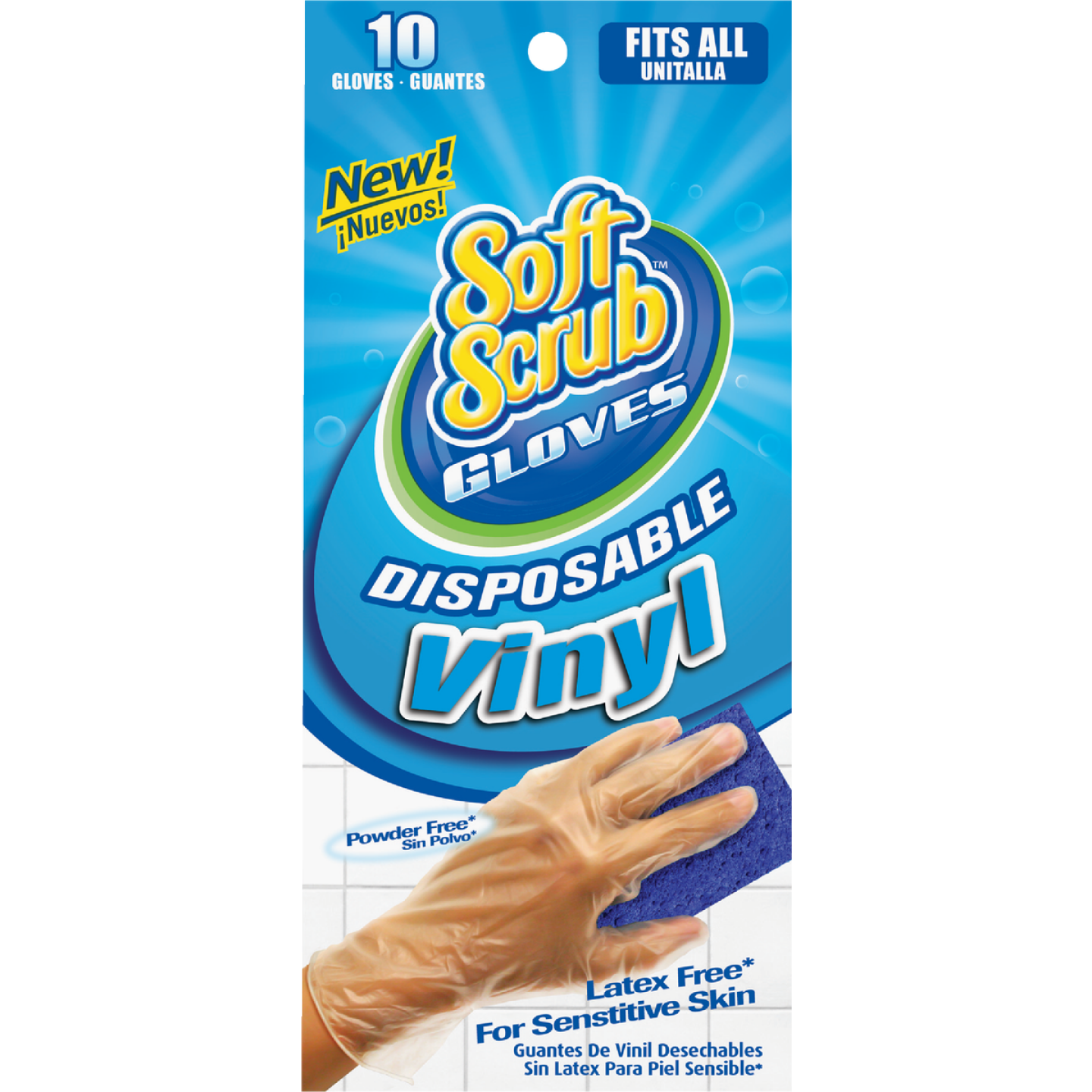 Soft Scrub 1 Size Fits All Vinyl Disposable Glove (10-Pack) Image 1