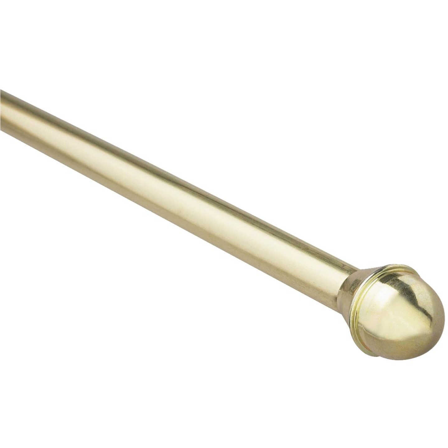 Levolor 66 In. To 120 In. 5/8 In. Brass Standard Cafe Rod Image 2