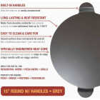 Old Stone 15 In. Grey Glazed Round Pizza Stone With Handles Image 6