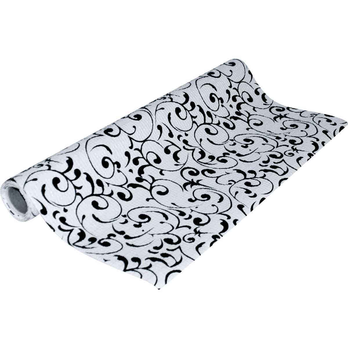 Con-Tact Grip Print 18 In. x 4 Ft. Black Non-Adhesive Shelf Liner Image 1