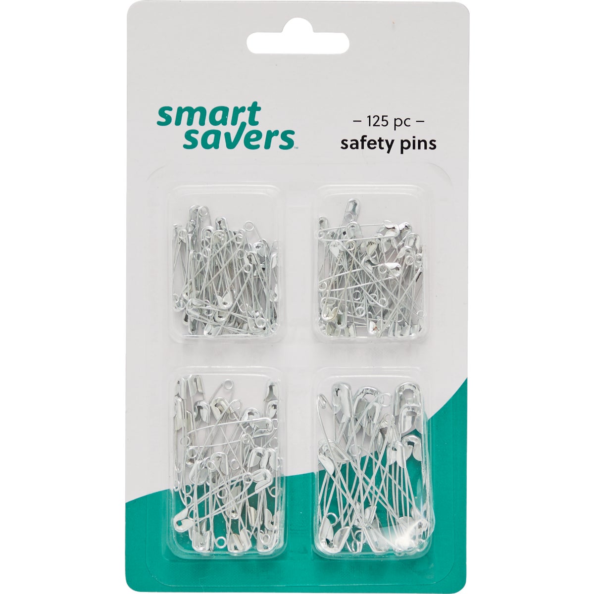Smart Savers Assorted Size Safety Pins (125-Pack)