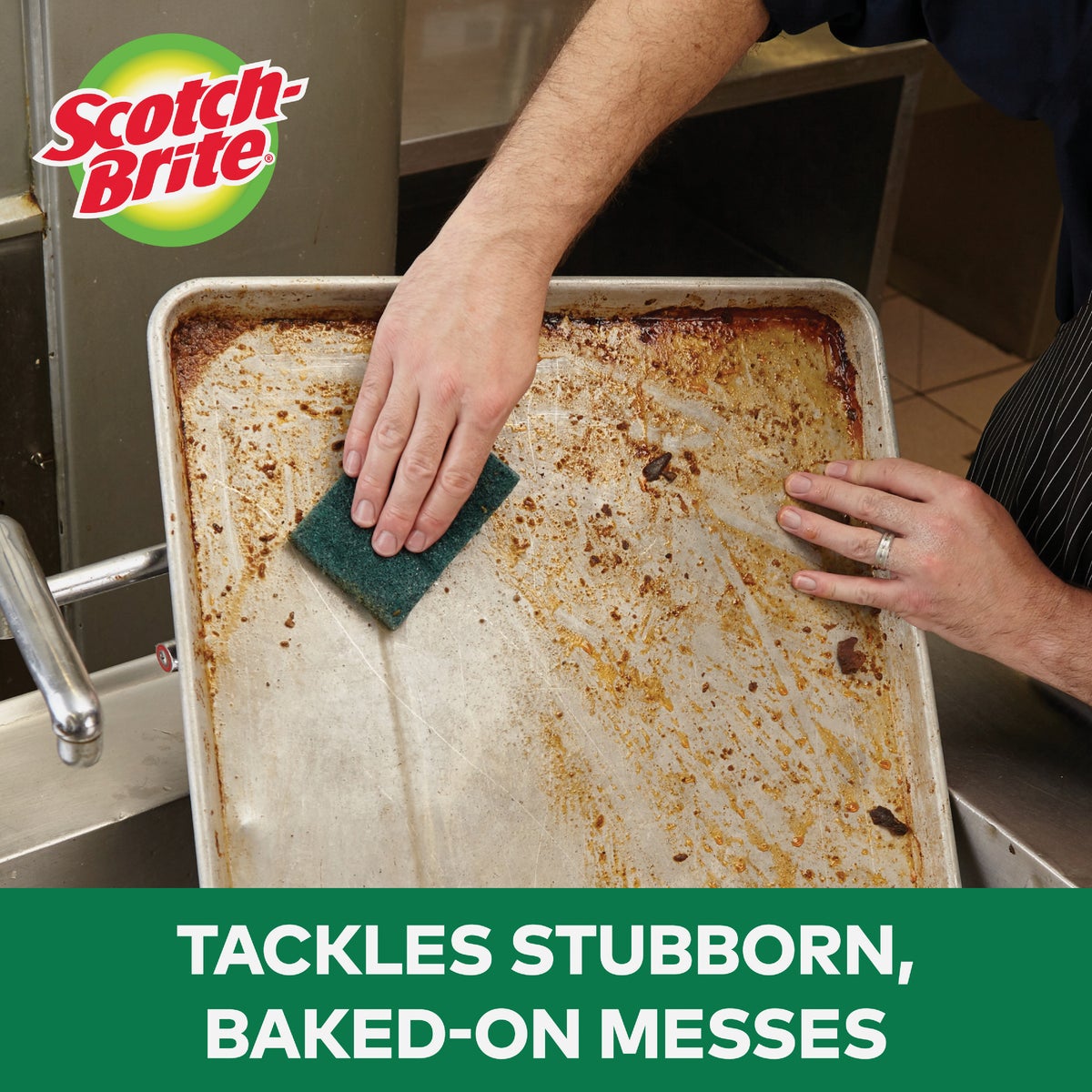 Scotch-Brite Heavy Duty Scour Pad, 6 In. x 3.8 In. (3-Pack) Image 2