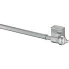 Kenney 16 In. To 28 In. 7/16 In. Petite Magnetic Cafe Rod, Satin Silver Image 1