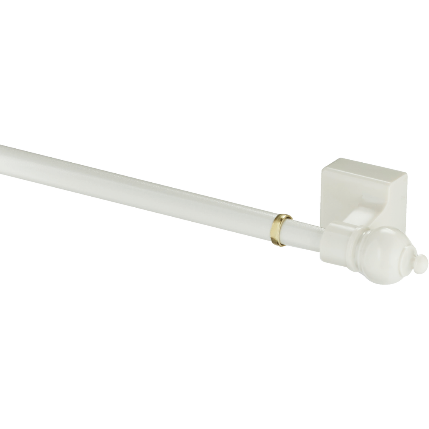 Kenney 16 In. To 28 In. 7/16 In. Petite Magnetic Cafe Rod, White Image 1