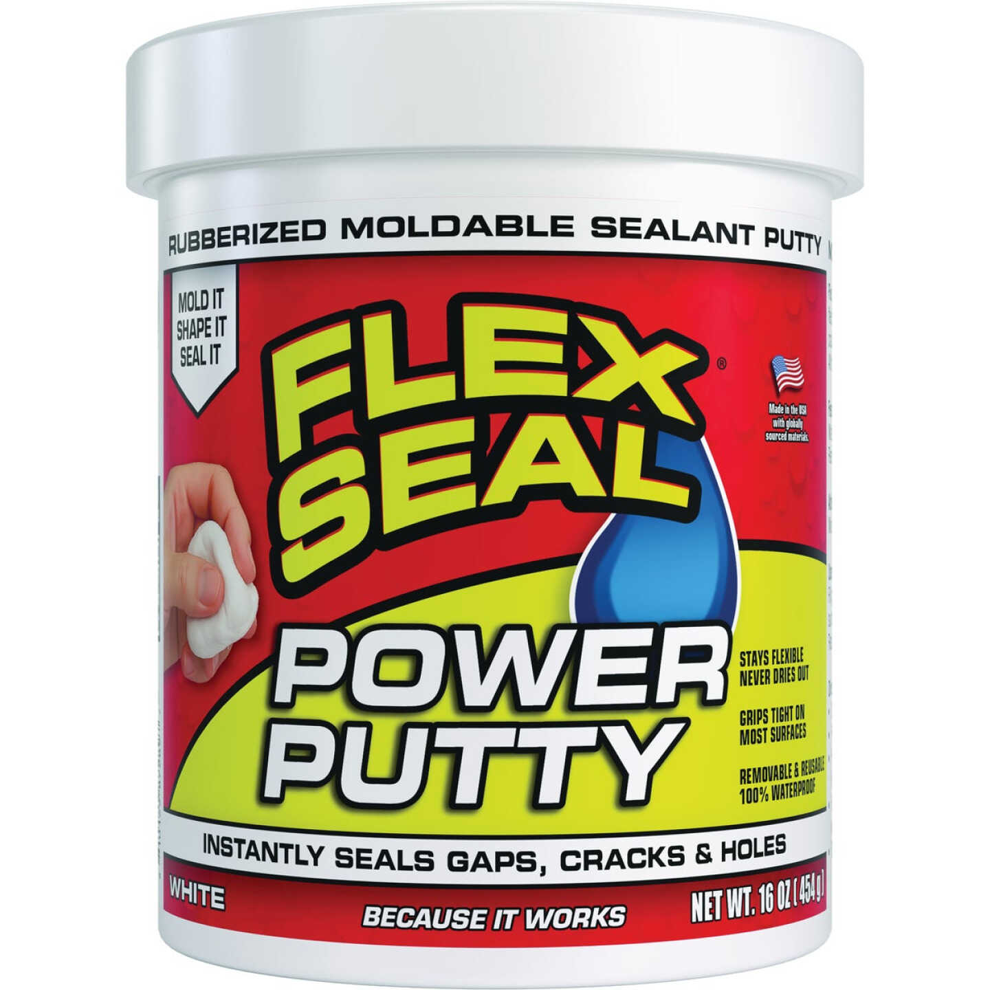 Flex Seal Power Putty 16 Oz. White Multi-Purpose Adhesive Image 1