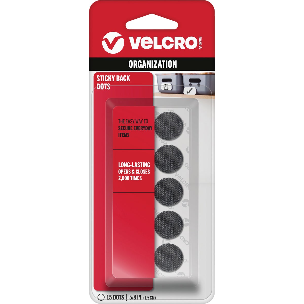 VELCRO Brand 5/8 In. Black Hook & Loop Discs (15 Ct.)