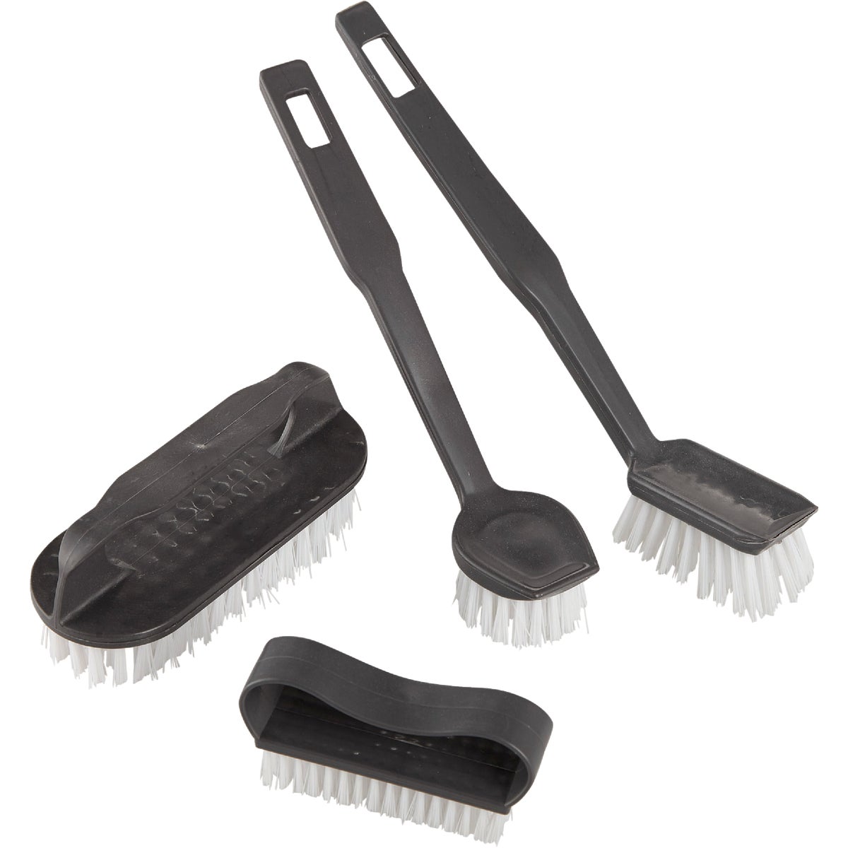 Smart Savers Blue Plastic Bristle Scrub Brush Set (4-Piece) Image 3