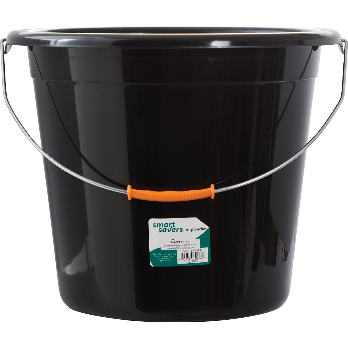 Smart Savers 10 Qt. Black Poly Bucket