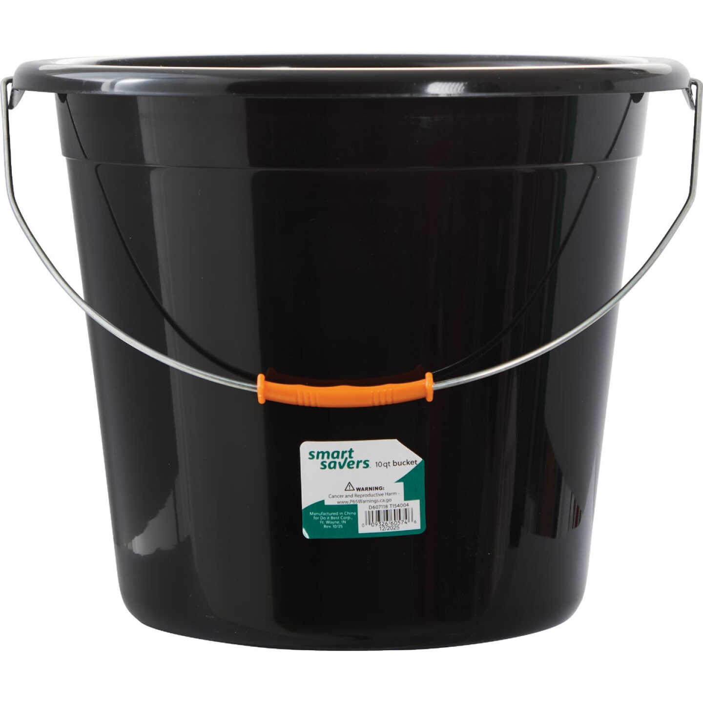 Smart Savers 10 Qt. Black Poly Bucket Image 1
