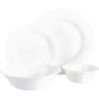 Gibson Home Ultra White Shadow Opal Glass Dinnerware Set (36-Piece) Image 1